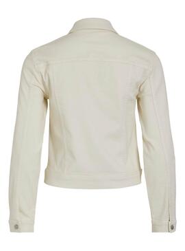 Veste en jean Vila Vinus blanche pour femme
