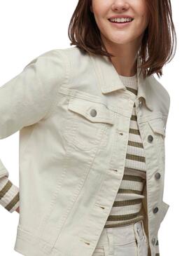 Veste en jean Vila Vinus blanche pour femme