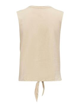 T-shirt Only Lucy Knot Eagle Beige Pour Femme