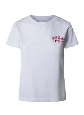 T-shirt Pepe Jeans Rosey blanc pour femme