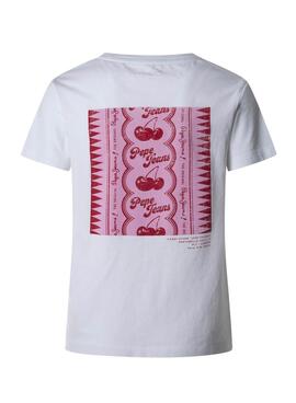 T-shirt Pepe Jeans Rosey blanc pour femme