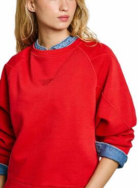 Sweat Pepe Jeans Reese rouge pour femme