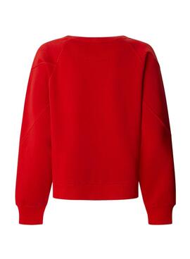 Sweat Pepe Jeans Reese rouge pour femme