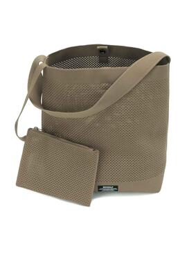 Sac à main Ecoalf Tikaalf seau taupe pour femme