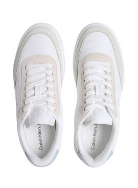 Sneakers Calvin Klein Cupsole Mix blanc pour femme.