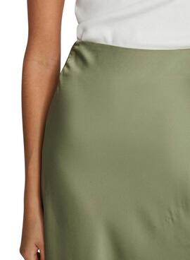 Jupe Vila Ellette verte pour femme