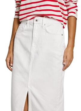 Jupe Pepe Jeans Midi blanc pour femme