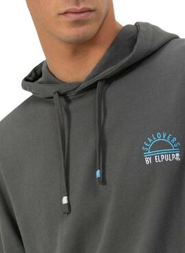 Sweat à capuche El Pulpo Sealovers gris pour homme