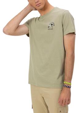 T-shirt El Pulpo Daily Routine verte pour homme.