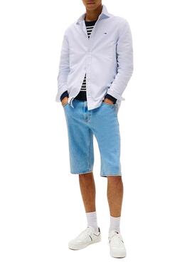 Chaussures Tommy Jeans The Greenwich blanches pour homme.
