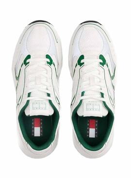 Chaussures Tommy Jeans Archive vertes pour hommes