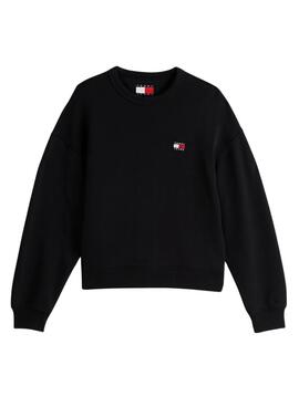 Sweatshirt Tommy Jeans Badge noire pour femme