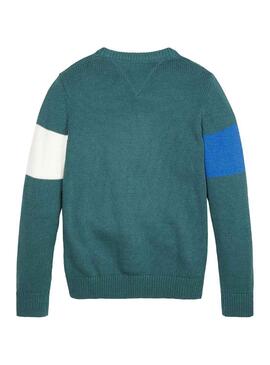 Pull Tommy Hilfiger H Vert Pour Enfantes