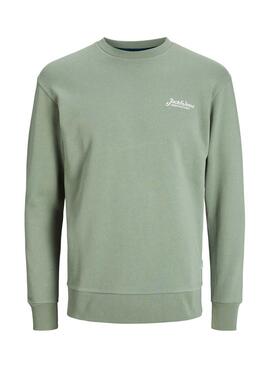 Sweatshirt Jack and Jones Beau vert pour homme.