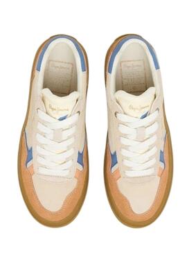 Chaussures Pepe Jeans Travis City beige pour femme