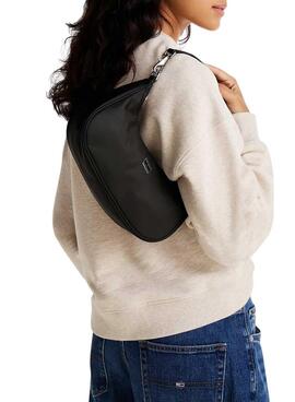 Sac à bandoulière noir Tommy Jeans Iconic Shoulder pour femme