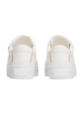 Baskets Tommy Hilfiger Vulc Textile blanches pour femmes
