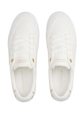 Baskets Tommy Hilfiger Vulc Textile blanches pour femmes