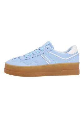 Baskets Tommy Jeans Greenwich Platform bleues pour femme