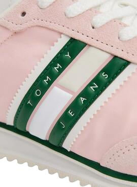 Chaussures de sport Tommy Jeans Retro Runner rose pour femme