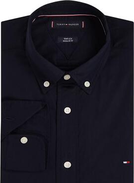Chemise Tommy Hilfiger Core Flex bleue marine pour homme
