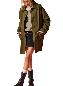 Manteau Only Kavana vert pour femme 