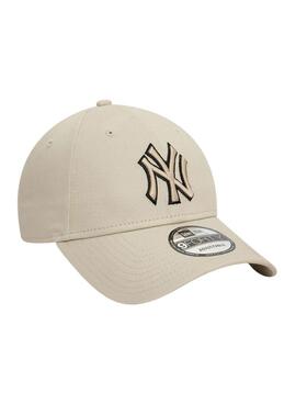 Casquette New Era Outline beige pour homme et femme
