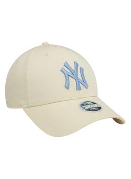 Casquette New Era Metallic Logo beige pour femme