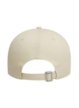 Casquette New Era Metallic Logo beige pour femme