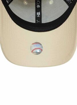 Casquette New Era Metallic Logo beige pour femme