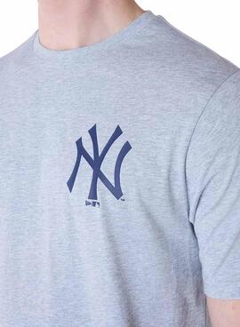 T-shirt New Era Yankees gris pour homme.