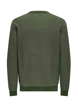 Maillot Only and Sons Morgan vert pour homme