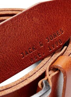 Ceinture Jack and Jones Paul marron pour homme