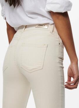 Pantalon en jean Only Blush beige pour femme