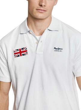 Polo Pepe Jeans Union Polo blanc pour homme