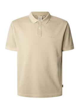 Polo Pepe Jeans New Oliver beige pour homme