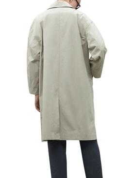 Trench-coat Ecoalf Stong beige pour femme.