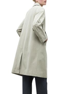 Trench-coat Ecoalf Stong beige pour femme.