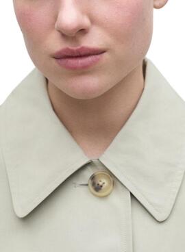 Trench-coat Ecoalf Stong beige pour femme.