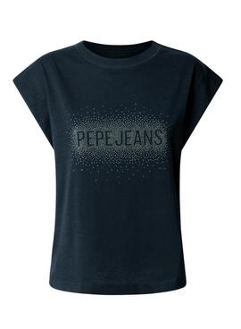 T-shirt Pepe Jeans Rayures bleu marine pour femme.