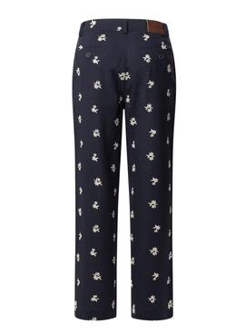 Pantalon Pepe Jeans Genoveva bleu marine pour femme