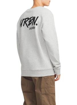 Sweat à capuche Jack and Jones Script blanc pour homme.