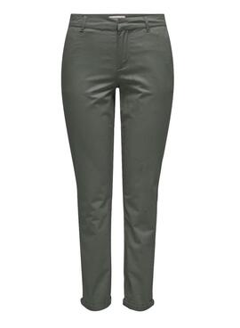 Pantalon Only Biana vert pour femme