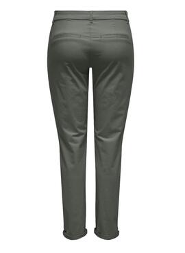 Pantalon Only Biana vert pour femme