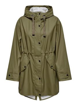 Imperméable Only New Station vert pour femme