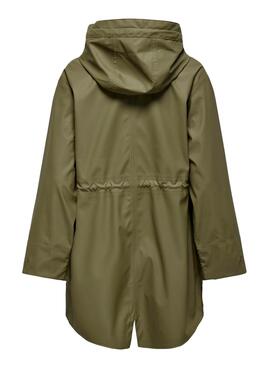 Imperméable Only New Station vert pour femme