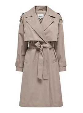 Trench Only Saga marron pour femme.