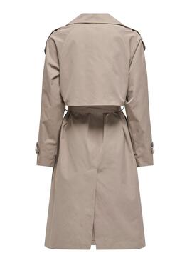 Trench Only Saga marron pour femme.
