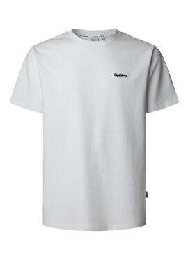 T-shirt Pepe Jeans Contrast Connor blanc pour homme