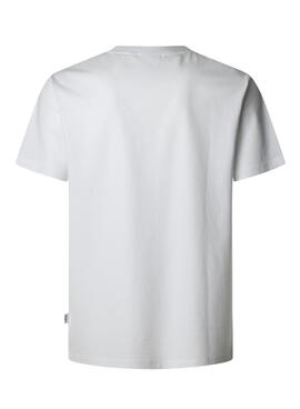 T-shirt Pepe Jeans Contrast Connor blanc pour homme